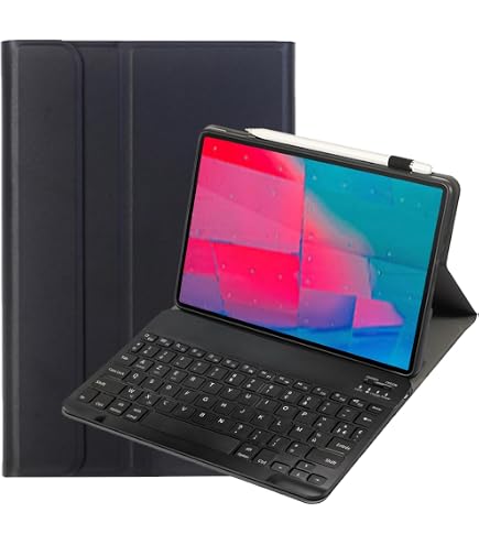 Étui Clavier Pour Lenovo Tab M10 Plus / K10 – Clavier Bluetooth Amovible, Magnétique, QWERTZ Allemand
