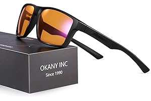 Okany Blue Light Blocking Glasses Gaming Glasses Computer Gamer Glasses Powerful Professional Filter, Anti-Fatigue Anti Glare UV & Eyestrain Screen Glasses for Women Men