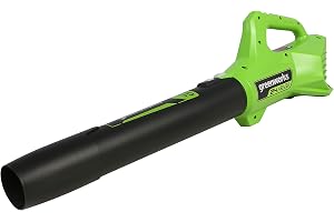 Greenworks Axial batteridriven lövblås G24AB (Li-Ion 24V 9.08m³/min lufthastighet kraftfull axialblåsare med elektronisk hast