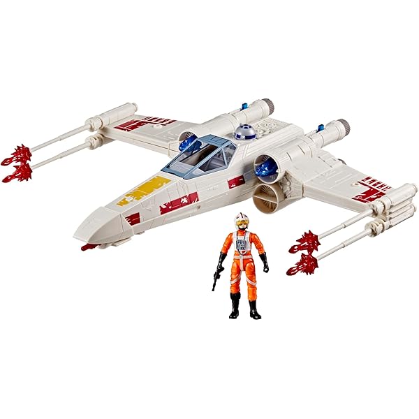 Star Wars Micro Galaxy Squadron – X-Wing Luke Skywalker 12,7 Cm, S-foils Ouvrants, Figurines Luke Et R2-D2, 8 Ans