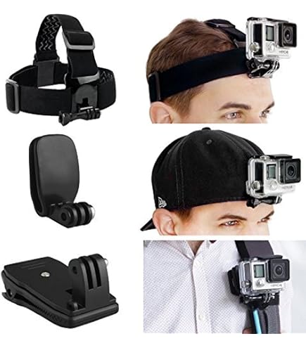 Digicharge Cappellino Baseball Con Supporto Per Action Camera – Compatibile Con GoPro, Akaso, Crosstour E DJI, Regolabile