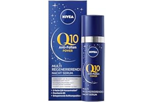 ‎NIVEA NIVEA Q10 Anti-Falten Power Multi Regenerierendes Nachtserum, Anti-Falten Serum für die Nacht, Gesichtsserum mit Provitamin B5 und Q10 (30 ml)