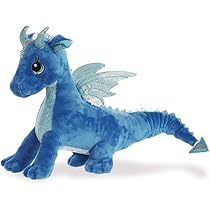 Aurora 30837 - Sparkle Tales Drache Larkspur, Violett, Plüschtier, 30