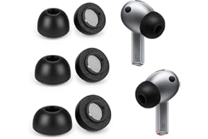 Seminer Końcówki douszne z pianki z pamięcią kształtu do Samsung Galaxy Buds3 Pro, piankowe końcówki douszne, zestaw 6 sztuk, 3 rozmiary, czarne