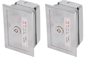 Keenso Persiana Enrollable con Cerradura de Llave, Caja de Interruptor de Llave de 2 Piezas de Acero Inoxidable Universal con Juego de Accesorios de Llaves para Puerta