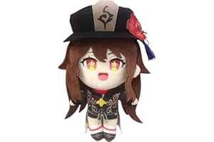 KUKUSHINING Genshin Impact Pluszowy, 20CM Anime Rysunek Pluszowy Miękka Zabawka Z Kreskówki Śliczna Wypchana Lalka Dla Fanów Prezenty Urodzinowe(Hu Tao)