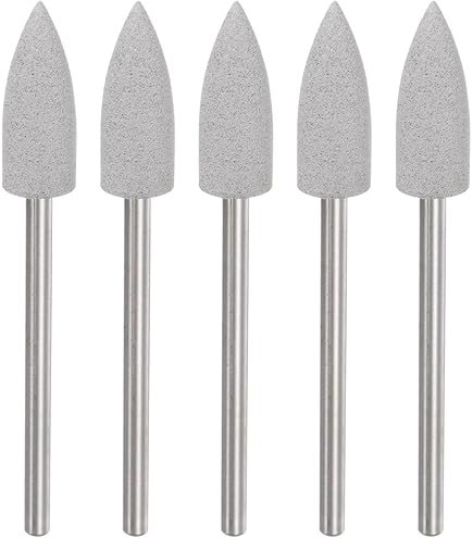 HARFINGTON 10pcs Rubber Polishing Bit Silicone Buffing Wheels 2000 Grit 10mm Dia Mounted Grinding Head For Electric Grinder Rotary Tool, Cone Shape