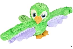 Wild Republic Huggers miękka zabawka, bransoletka dla dzieci, zielona papuga, pluszowa zabawka, 20 cm