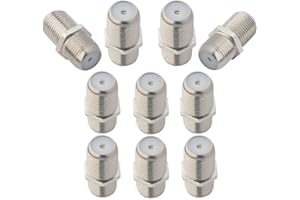 Boobrie 10PCS Connecteur F Type Coaxial Connecteur F Femelle Femelle Prise F Femelle Fiche F Femelle Adaptateur Antenne TV Connecteur F à Vis Coupleur F Connecteur de Changeur du Genre Joint Coupleur