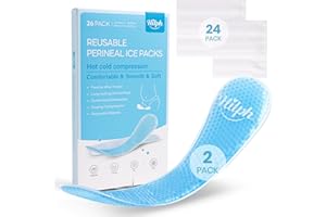 ‎HILPH Hilph Kühlkompresse Wochenbett Kühlpads Postpartum, 2 Wochenbett-Kompresse Perineal Kühlpad Cool pack mit 24 Einweghüllen, Vaginal Pflege - Lindert Schmerzen und Beschwerden nach der Geburt