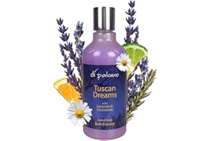 Di Palomo Vegan Tuscan Dreams Bath Essence 300ml. Foaming Bubble Bath. Luxury Shower Gel & Body Wash with Nourishing Skin Care. Bath Foam Gifts for Her. Relaxation Gifts for Women.