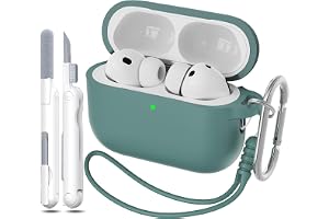MHYALUDO för AirPods Pro 3:e generationens fodral, militärklassad fallskyddande mjuk silikon som absorberar stötar för AirPod