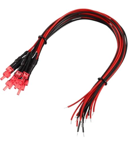 50Pcs 3/5/10mm Round Pre-Wired Diffused LED Diodes Multi Colors LED