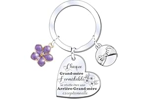 JRZDFXS cadeau mamie porte clef femme cadeau grand mere cadeau fete des grands meres cadeau anniversaire mamie cadeau pour mamie cadeau meilleure grand mere idee cadeau mamie cadeau