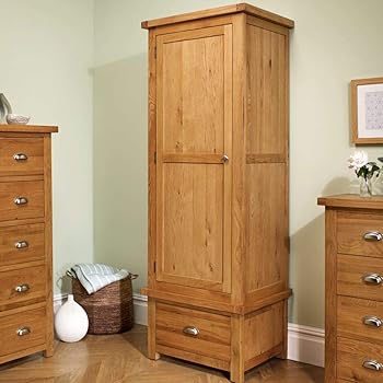 The Furniture Market Cheshire Oak Single 1 Door Wardrobe With 2