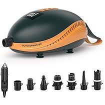 Pompa Elettrica Ricaricabile Ambesty 12000mAh Per SUP - Gonfiaggio 20PSI, Auto-Spegnimento, Con Connettore 12V E Type-C