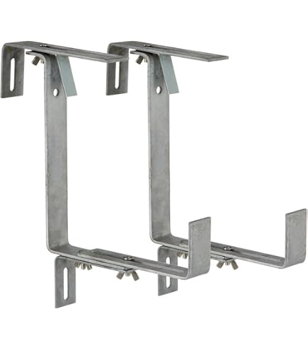 Alba Krapf Blumenkastenhalter Satz verz. Blumenkasten-Halter (RR-2V),  Silber : Amazon.de: Garten