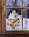 Produktbild Fensterbild MEISEN IM WINTER 21 x 28 cm (BxH) echte Plauener Spitze ® inkl. Saughaken / Fensterdekoration für die Winter - und Weihnachtszeit