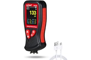 Wintact Paint Coating Thickness Gauge Meter 0~1300um, 1500 Readings Storage, 360°Screen Rotation, Voice Feature, Rechargeable for Used Car Buyer Check Original Coating