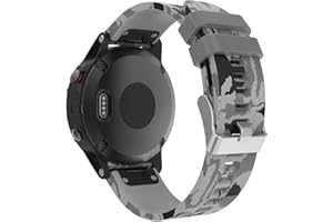 TOPsic Bracelet Fenix 5/Fenix 5 Plus, Bracelet de Montre 22mm Bande Remplacement en Silicone pour Fenix 5/5 Plus/Fenix 6/6 Pro/Fenix 7/Fenix 7 Solar/Approach S60/Quatix 5/Forerunner 935/945/Instinct