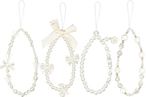 OFFCUP Dragonne Telephone Portable, 4PCS Chaîne Téléphone Portable Charme de Bracelet Téléphone, Anti-Perte Longe de Telephone, Cristal Naturel Bracelet Telephone avec Perles, Nœuds et Fleurs