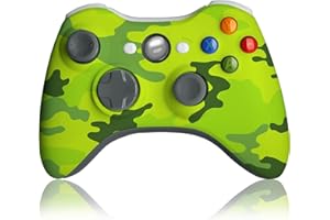 SWCTIM Wireless Controller for Xbox 360, 2.4GHZ Game Joystick Controller Gamepad for Xbox 360 & Slim Console and PC Windows 7/8/10,No Audio Jack,Camo Green