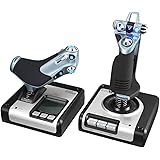Logitech G Saitek X52 Controller di Simulazione con Acceleratore, Joystick X52 HOTAS, Display ‎LCD, Pulsanti Illuminati, Acce