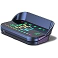 AMROOLOO Car Head-Up Display HUD Digital Speedometer GPS Speedometer Universal KMH and MPH with Compass Speeding Warning Multi-functional display USB interface Plug & Play for all vehicles