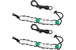 DHWEKU 2 Pcs Compteur de Coups de Golf,Compteur de Score de Golf, Scoreur Golf,Compteur Boulier Golf,Compteur de Perles de Golf,Chaîne de Perles de Golf avec Pince,pour Sports de Golf en Plein Air