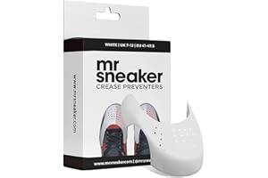 MrSneaker 2 Pairs Shoe Crease Protectors, Anti Wrinkle Toe Box Crease Guards, Shoe Crease Guards for Air Force 1, Air Jordan. (3-6.5, White)