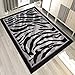 Produktbild Carpeto Designer Teppich Zebra Tierfell Muster Meliert In Schwarz Grau - ÖKO Tex (200 x 300 cm)