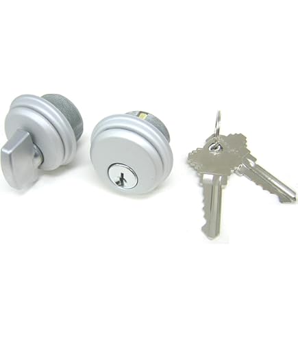Elox Zinc Mortise 1PC Keyed Cylinder And 1PC Knob Cylinder For Adams Rite Commercial Storefront Door Lock A Pair Pack AL Color, Door Knobs - Canada - View #4