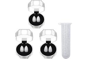 DRTRU 4 Pair Vampire Teeth Fangs Kit, 3 Sizes Custom Vampire Teeth Fangs Dentures with 1 Tube Teeth Adhesive for Cosplay Party Props Halloween Party Fangs