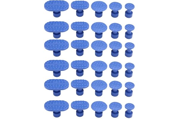 Keenso 30pcs Outil De Réparation de Débosselage Pour Carrosserie, Onglets d'Extraction Blue Extracteurs Kit de Réparation sans Peinture Paintless