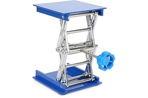 SEAFRONT Laborständer, 100 x 100mm Labor Scherenheber, Blau Galvanisierter Aluminium Hebebühne Rack Hebebühne Heber Scherenhubtisch