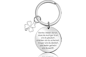 Otuuz Glücksbringer Schlüsselanhänger Motivationsgeschenke Mutmacher Geschenk Schlüsselanhänger Aufmunterung Geschenk für Freundin Freund Kollegen Kollegin Geburtstag