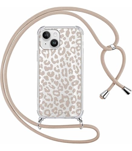 Selencia Nova Croco Telefoonhoes Met Koord En Pashouder Voor De Apple Iphone 14 13 Choco Brown