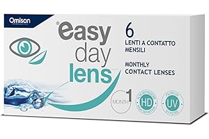 Easy Day Lens, 6 Lenti A Contatto Mensili per la correzione della miopia, -1,50