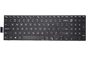 VBESTLIFE Teclado de Repuesto para Computadora Portátil con 101 Teclas para DELL Inspiron 15 3000/15 5000/17‑5000/5547/3542