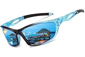 Long Keeper Gafas De Sol Polarizadas Deportivas con Proteccion UV400 Súper Ligero Marco Gafas para La Pesca, el Golf, béisbol, el Ciclismo