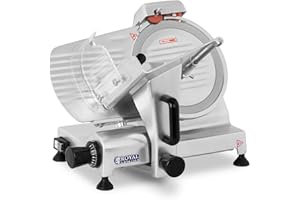 Royal Catering Cortafiambres Máquina Para Carnicería RCAM-250PRO (Con Afilador Integrado, Diámetro Cuchilla 250 mm, Grosor De Corte: 0-12 mm)