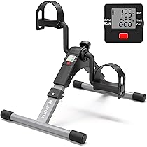 VEVOR Pédalier De Fitness Sous Bureau - Mini Vélo D’Appartement Pour Bras Et Jambes, Résistance Multi-Niveaux, Écran LCD & Tapis Antidérapant