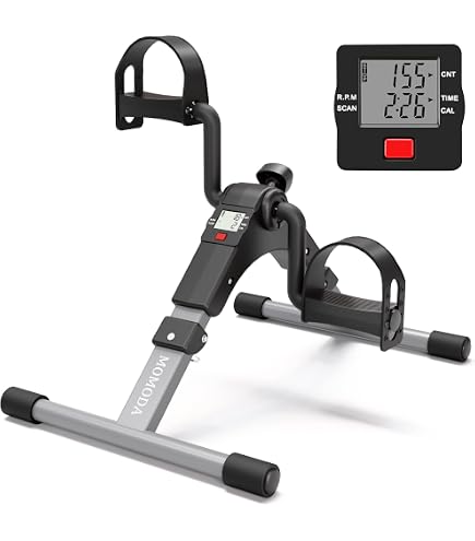 Pédalier D'appartement Mini Vélo Homcom - Noir - 43x40x34.5cm - LCD, Compteur Calories - 120kg Max