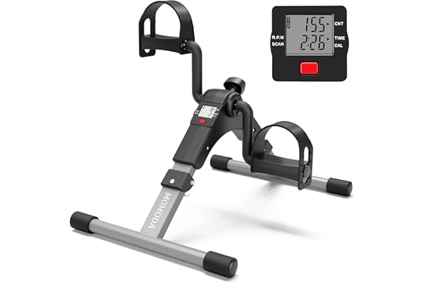 MEMEDA Pedalier Mini Velo D Appartement pour Bras Et Jambes Formateur Exerciseur avec Moniteur LCD