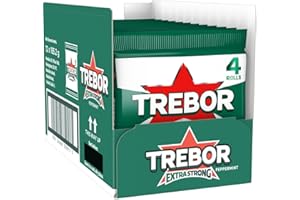 Trebor Extra Strong Peppermint Rolls, Intense Minty Freshness, 165 g (Pack of 12)