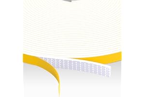 SHOCHX Dichtungsband Selbstklebend für Türen Fenster, 6mm(B) x3mm(D)/20m(L) Türdichtung Selbstklebendes Fensterdichtung Gummi Schaum Siegel Anti-Kollision Streifen Schalldämmung Dichtungsband Weiß