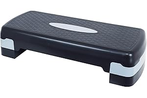 Step Fitness Réglable 18 cm Hauteur – Stepper Cardio & Musculation – Plateforme Antidérapante pour Entraînement à Domicile, Step Sport Aerobic pour Perte de Poids & Renforcement - 69x29x18 cm - LPVS