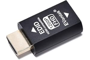 EVanlak - Adattatore emulatore Hdmi Edid di terza generazione, funziona con interruttori Mac Thunderbolt a HDMI, ricevitore AV, splitter video, 1920x1200 a 59 Hz, confezione da 1