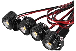 INJORA Runde LED-Lichter für TRX4M SCX24 1/18 1/24 RC Crawler