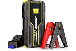 VoltSurge Starthilfe Powerbank, 2000A Auto Starthilfe Powerbank für 12V Jump Starter Starthilfe-Gerät für Autos, Kompakt und Tragbar, Starke Leistung